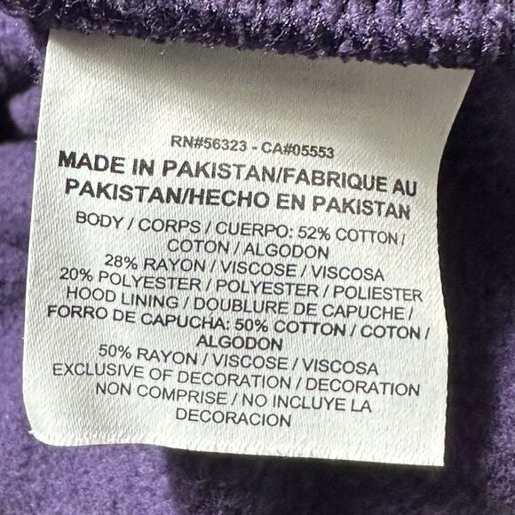 Nike Hoodie Women Medium Club Funnel Center Swoosh Purple Pullover - Picture 11 of 11